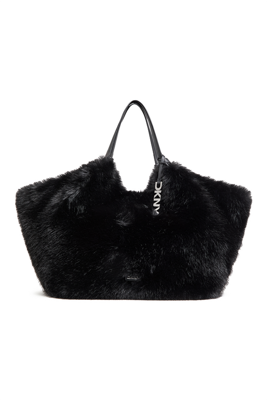 DKNY PAULA LARGE FAUX FUR TOTE