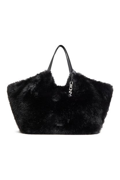 DKNY PAULA LARGE FAUX FUR TOTE