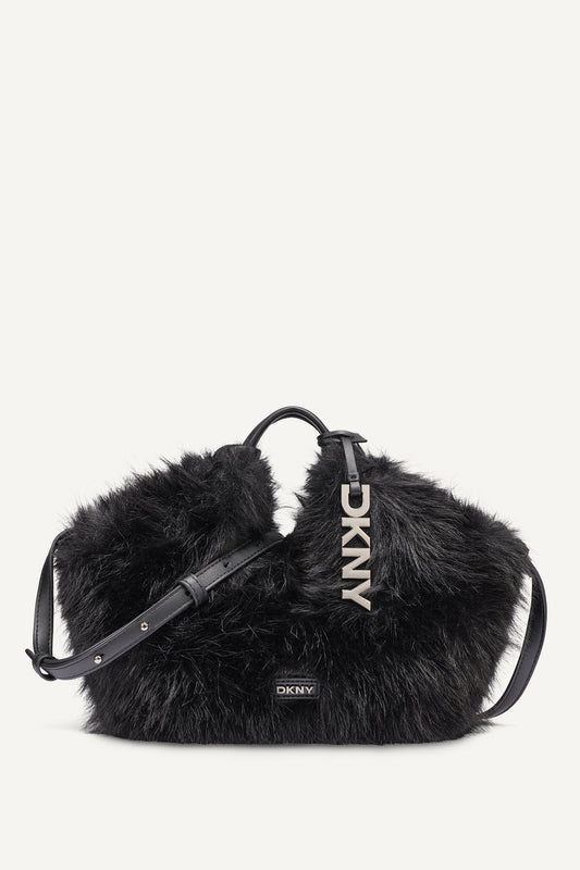 DKNY PAULA SMALL FAUX FUR TOTE