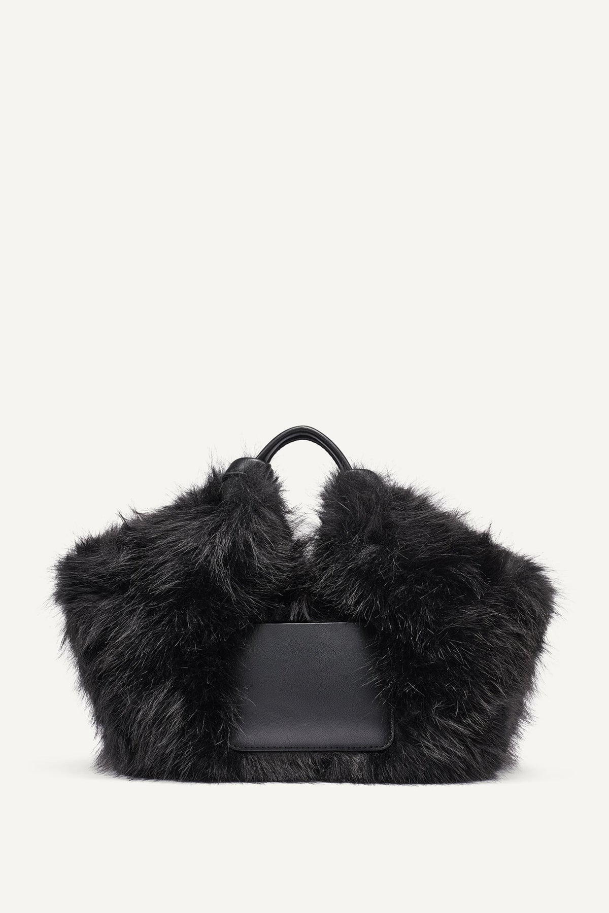DKNY PAULA SMALL FAUX FUR TOTE