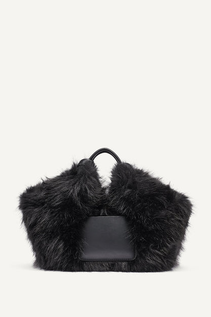 DKNY PAULA SMALL FAUX FUR TOTE