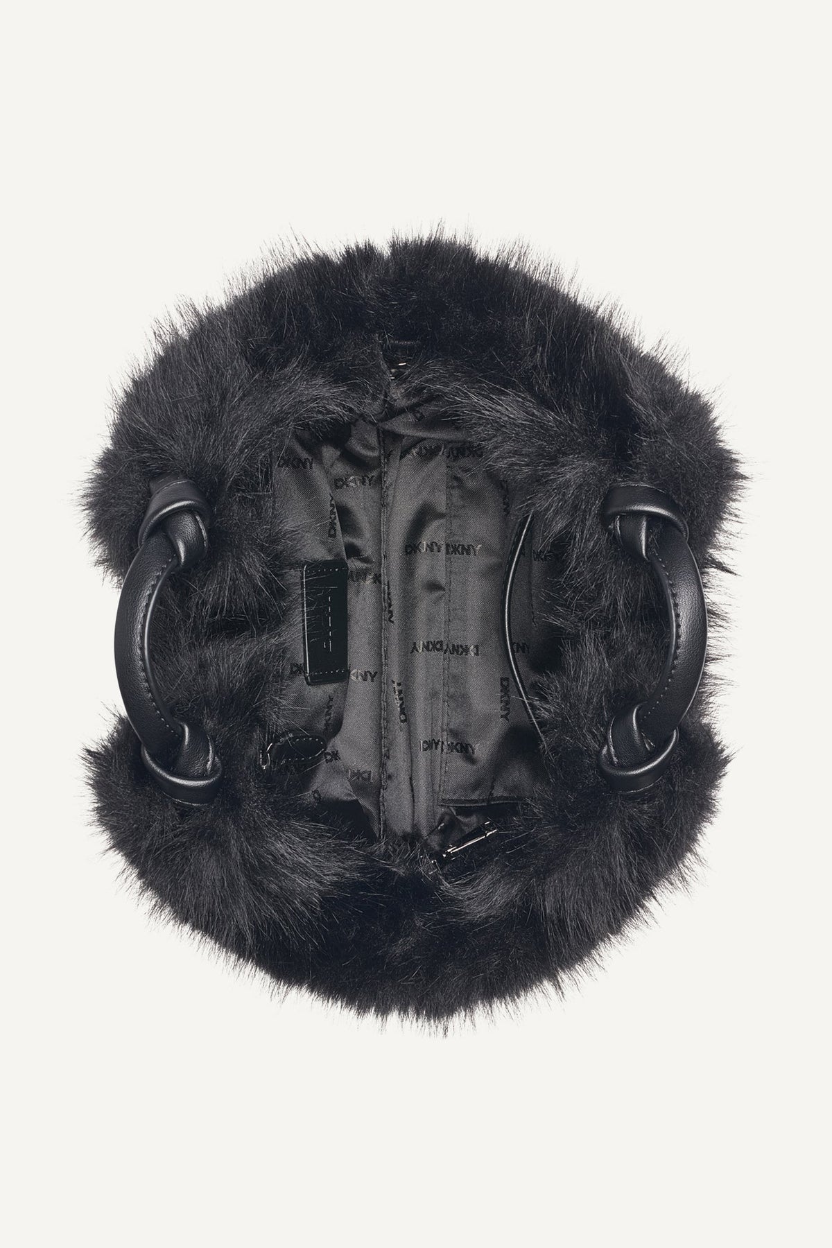 DKNY PAULA SMALL FAUX FUR TOTE
