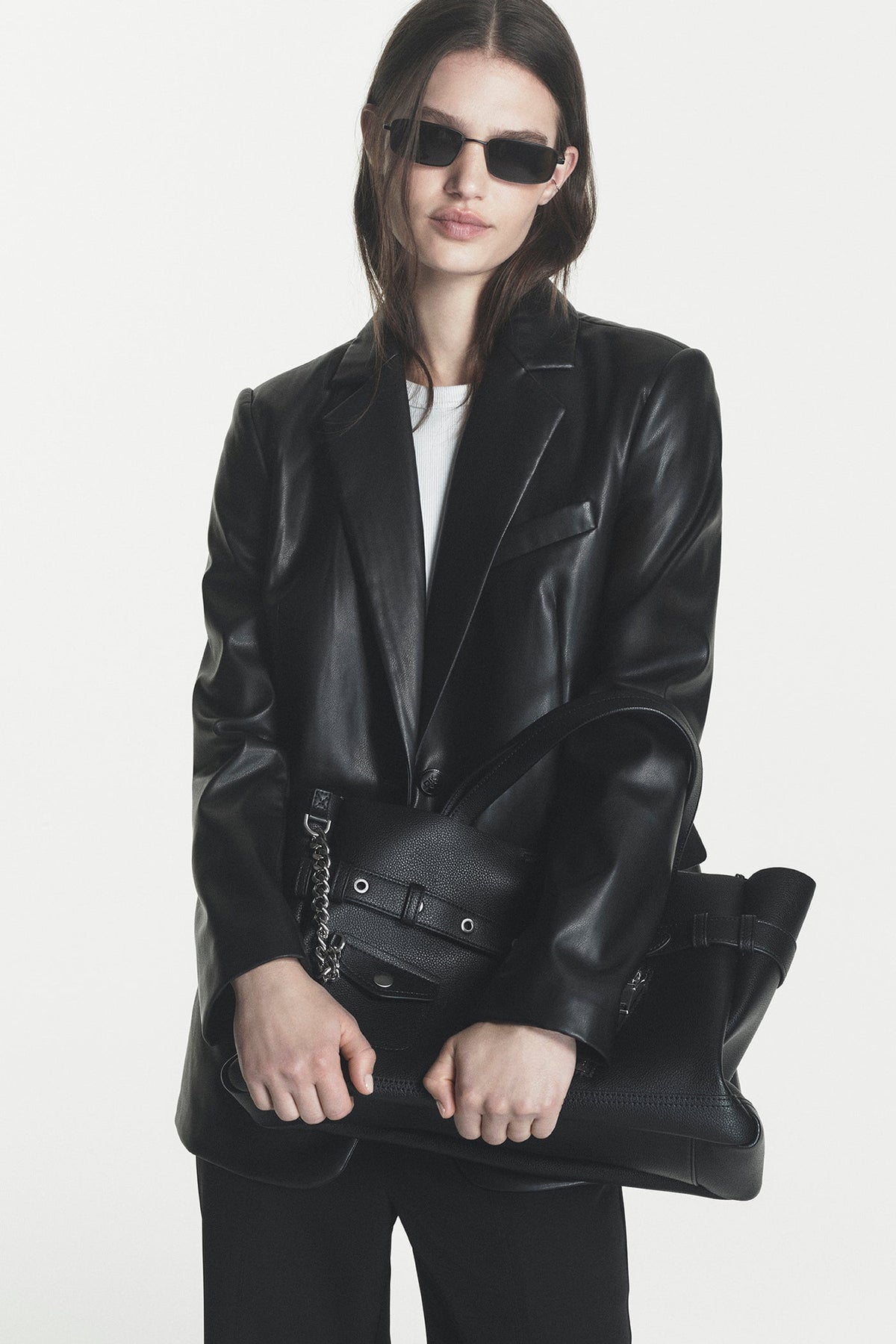 DKNY BRYAR LARGE MOTO SATCHEL