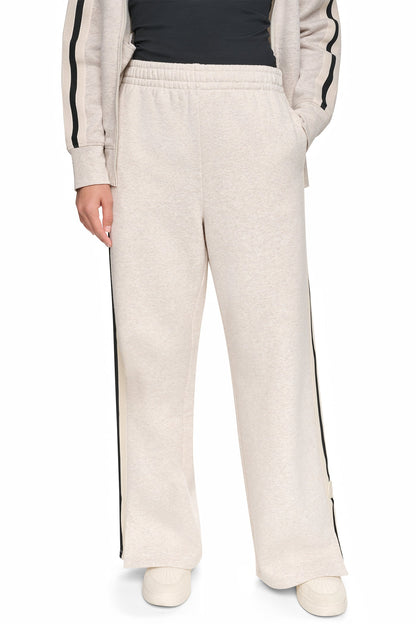 DKNY HIGH-RISE STRAIGHT LEG TRACK PANT
