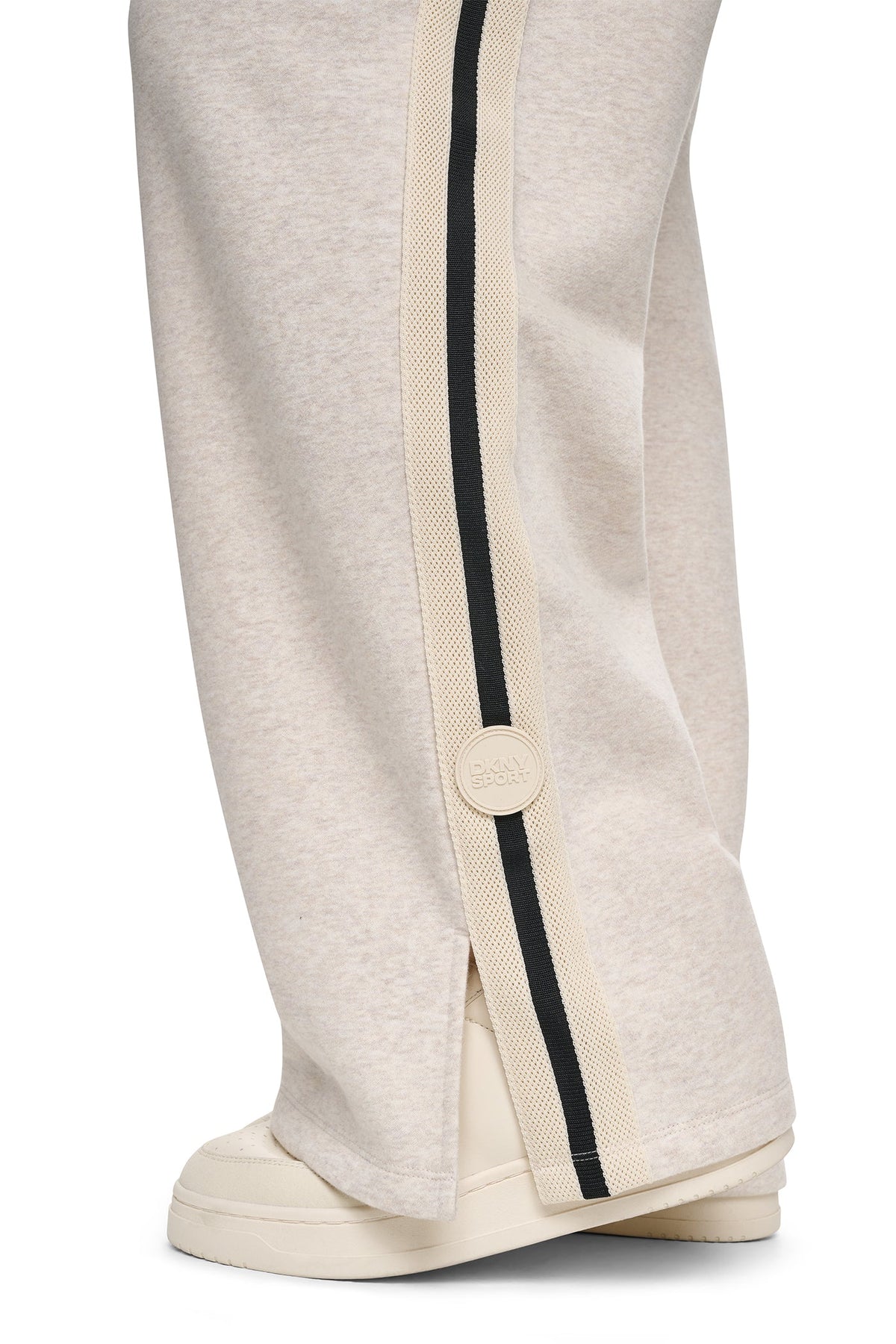 DKNY HIGH-RISE STRAIGHT LEG TRACK PANT