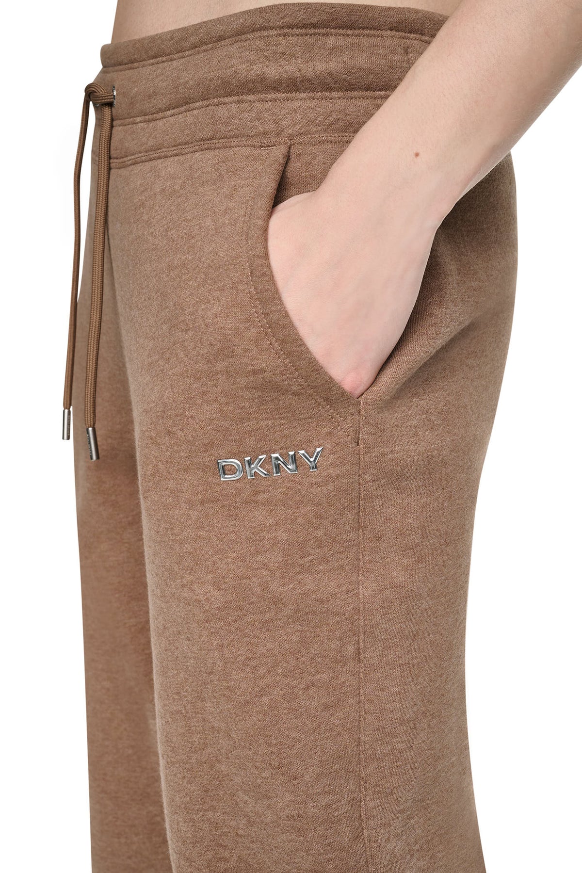 DKNY HIGH-RISE METALLIC BUBBLE STRAIGHT LEG PANT