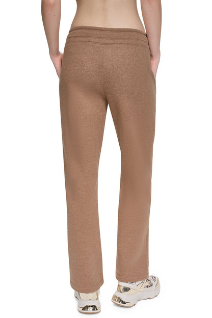 DKNY METALLIC BUBBLE HIGH-RISE STRAIGHT LEG PANT