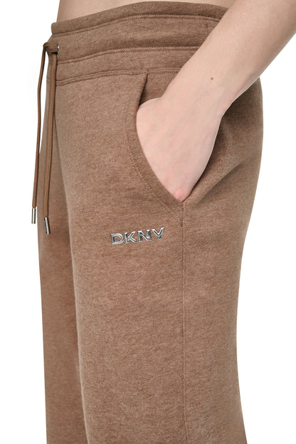 DKNY METALLIC BUBBLE HIGH-RISE STRAIGHT LEG PANT