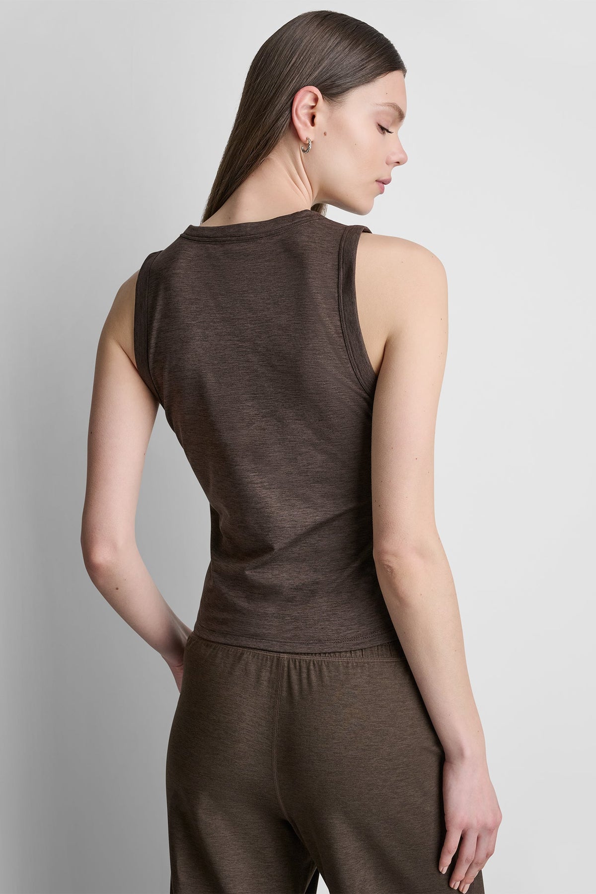 DKNY SPACEDYE TANK WITH RUCHING