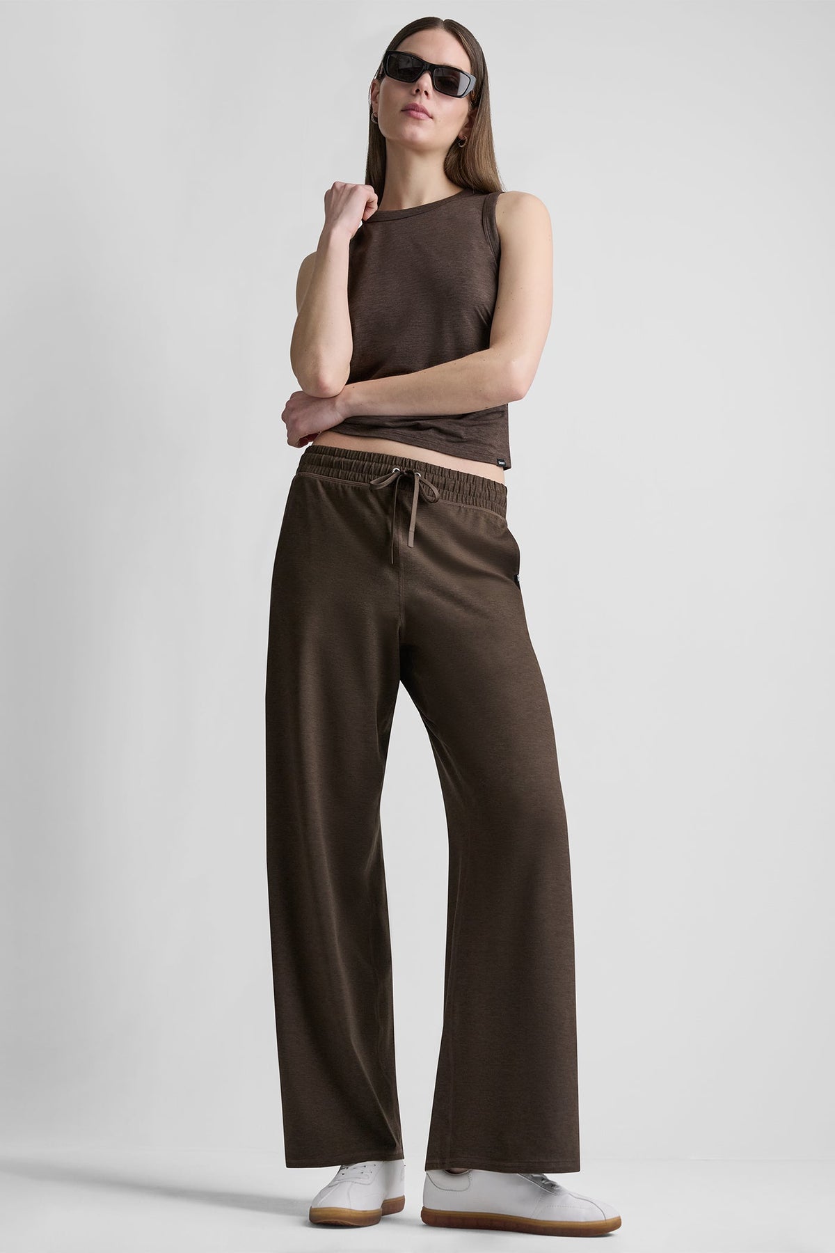 DKNY SPACEDYE TANK WITH RUCHING