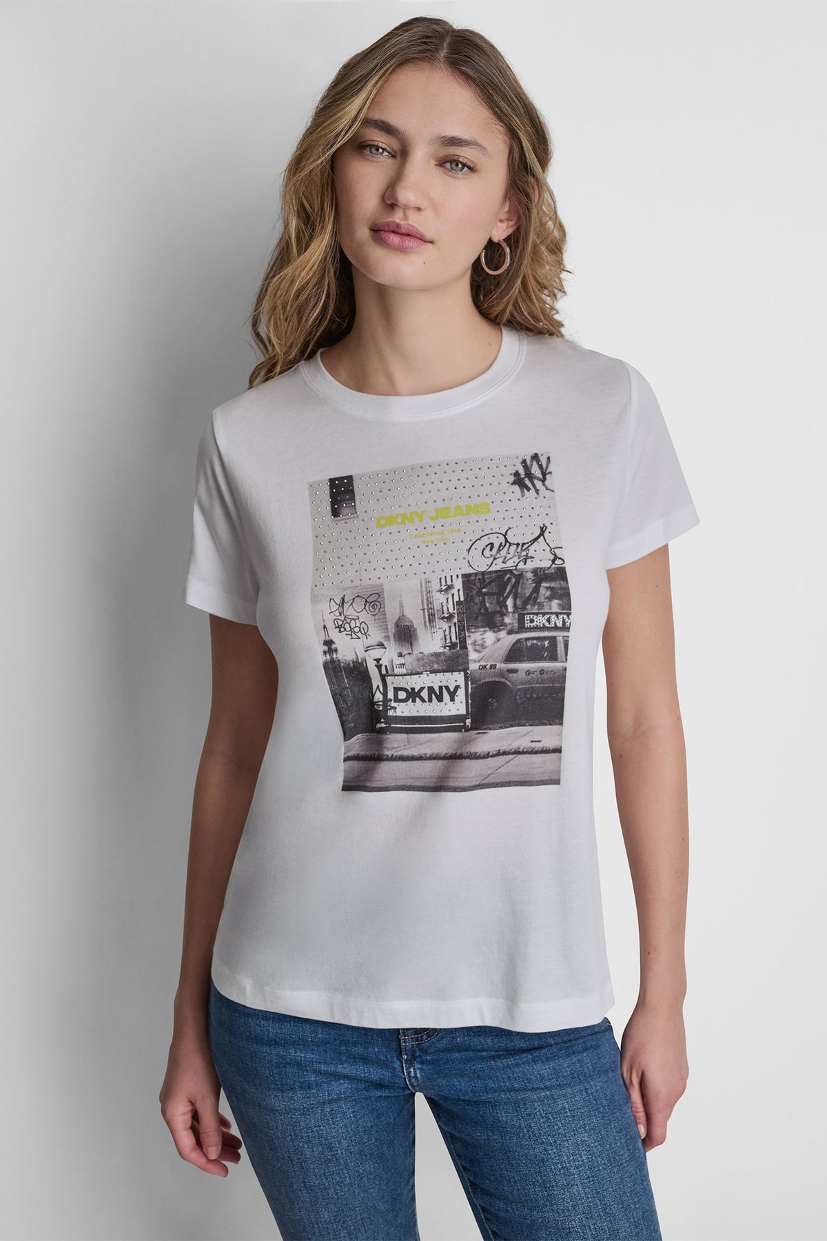 DKNY DKNY PHOTOREAL LOGO CREW NECK TEE