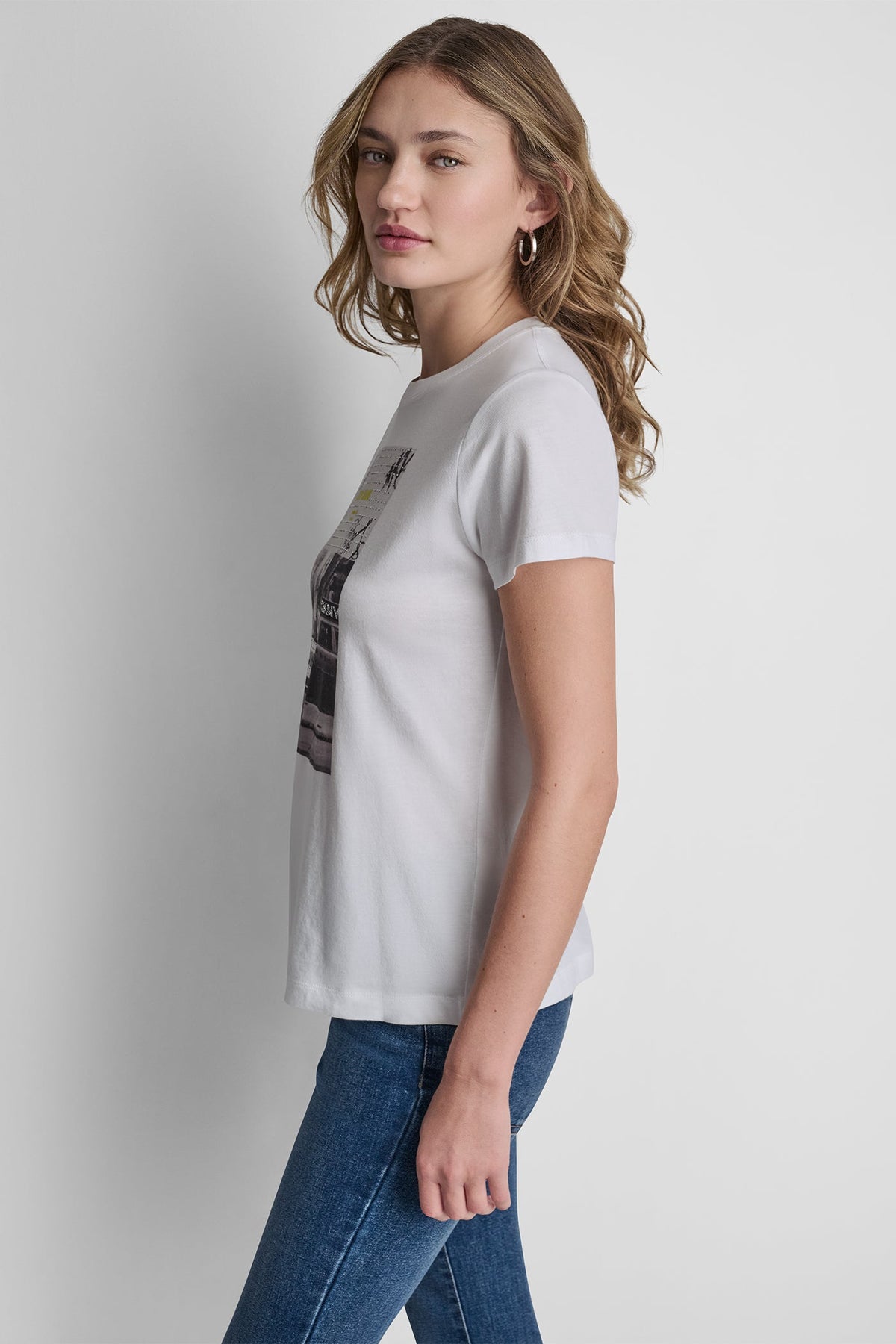 DKNY DKNY PHOTOREAL LOGO CREW NECK TEE