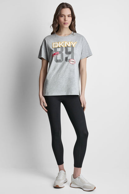 DKNY CAMPUS PATCH DROP SHOULDER TEE