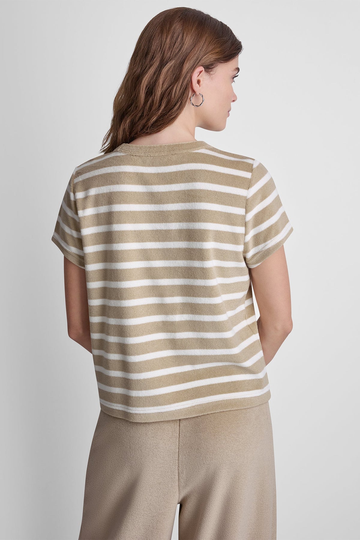 DKNY TOWELLING TERRY CREW NECK TEE