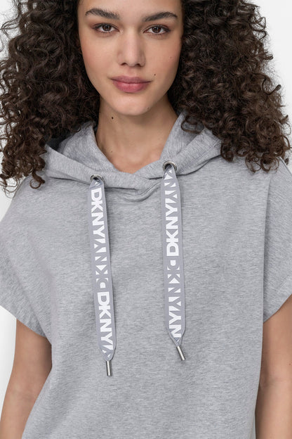 DKNY TWO-TONE LOGO DRAWCORD SNEAKER DRESS
