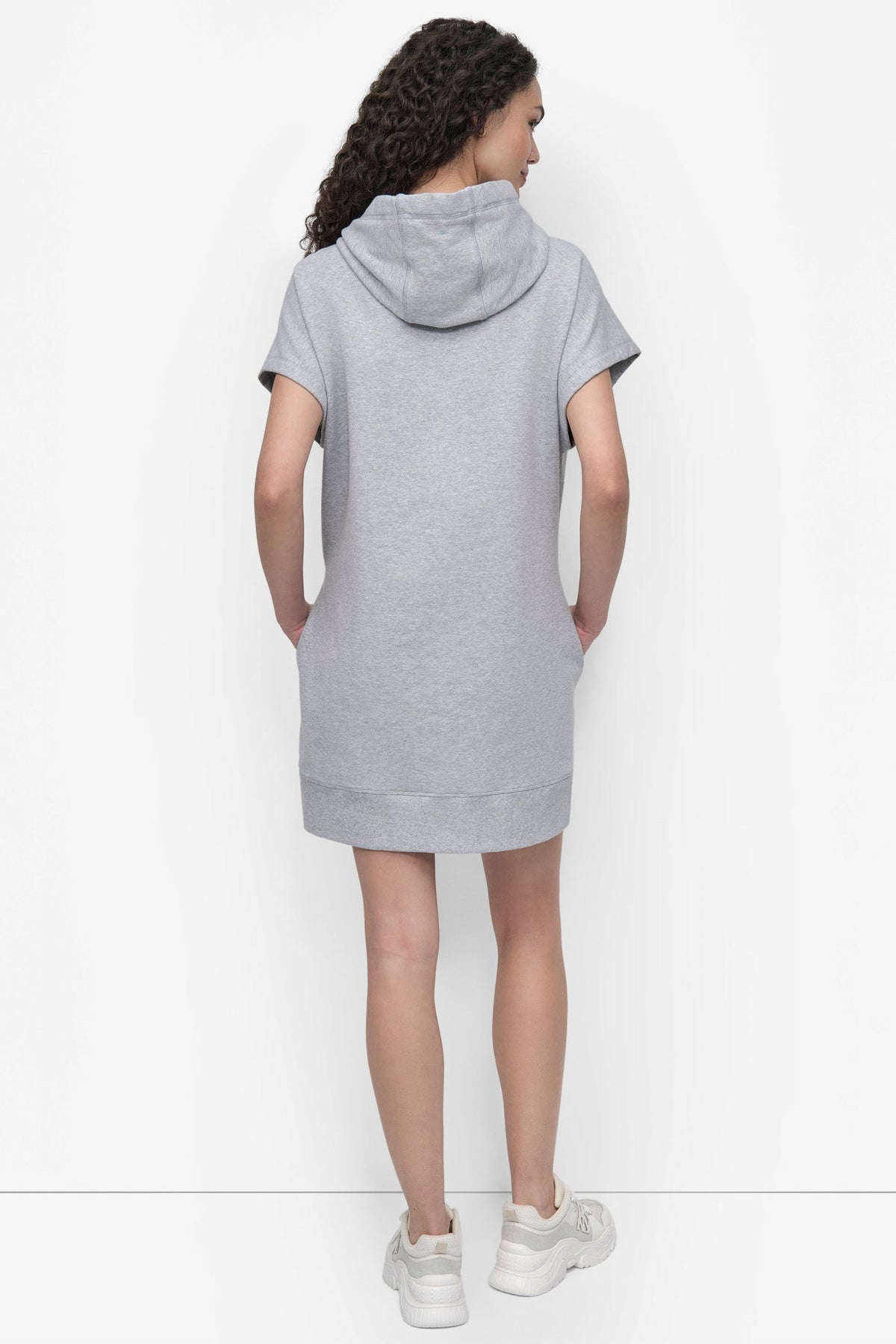 DKNY TWO-TONE LOGO DRAWCORD SNEAKER DRESS