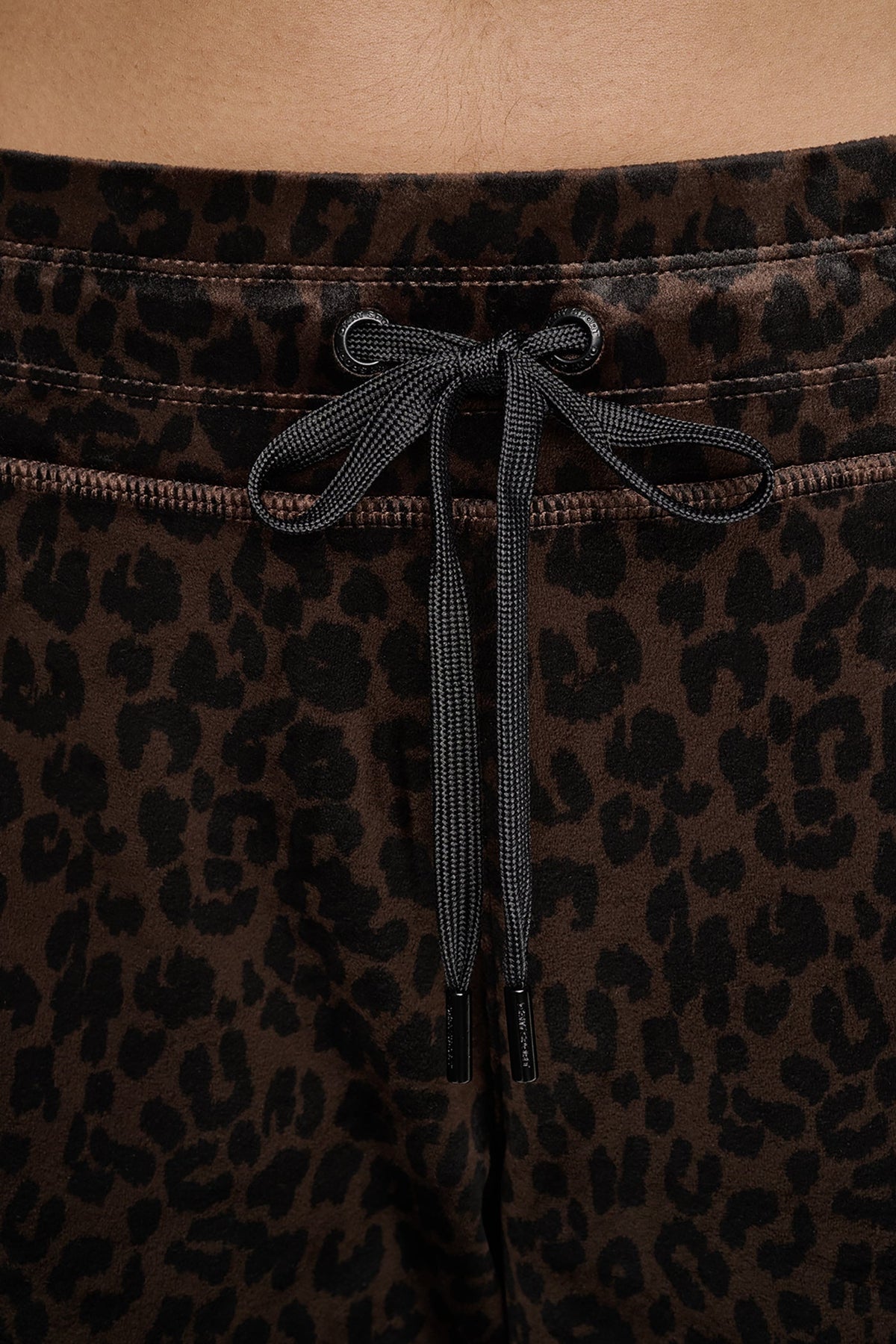 DKNY VELOUR ANIMAL PRINT MID-RISE PANT