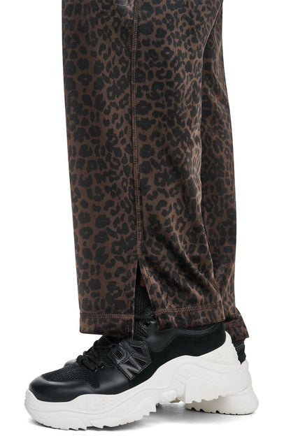 DKNY VELOUR ANIMAL PRINT MID-RISE PANT