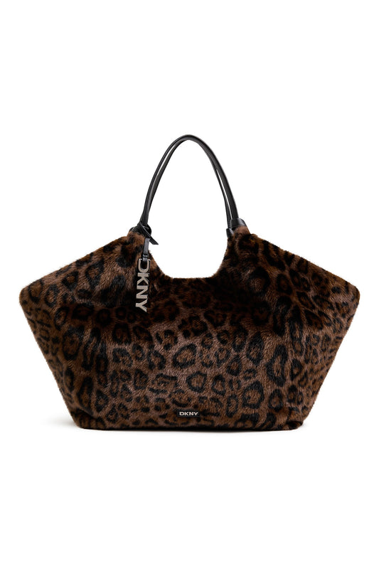 DKNY PAULA LARGE FAUX FUR TOTE