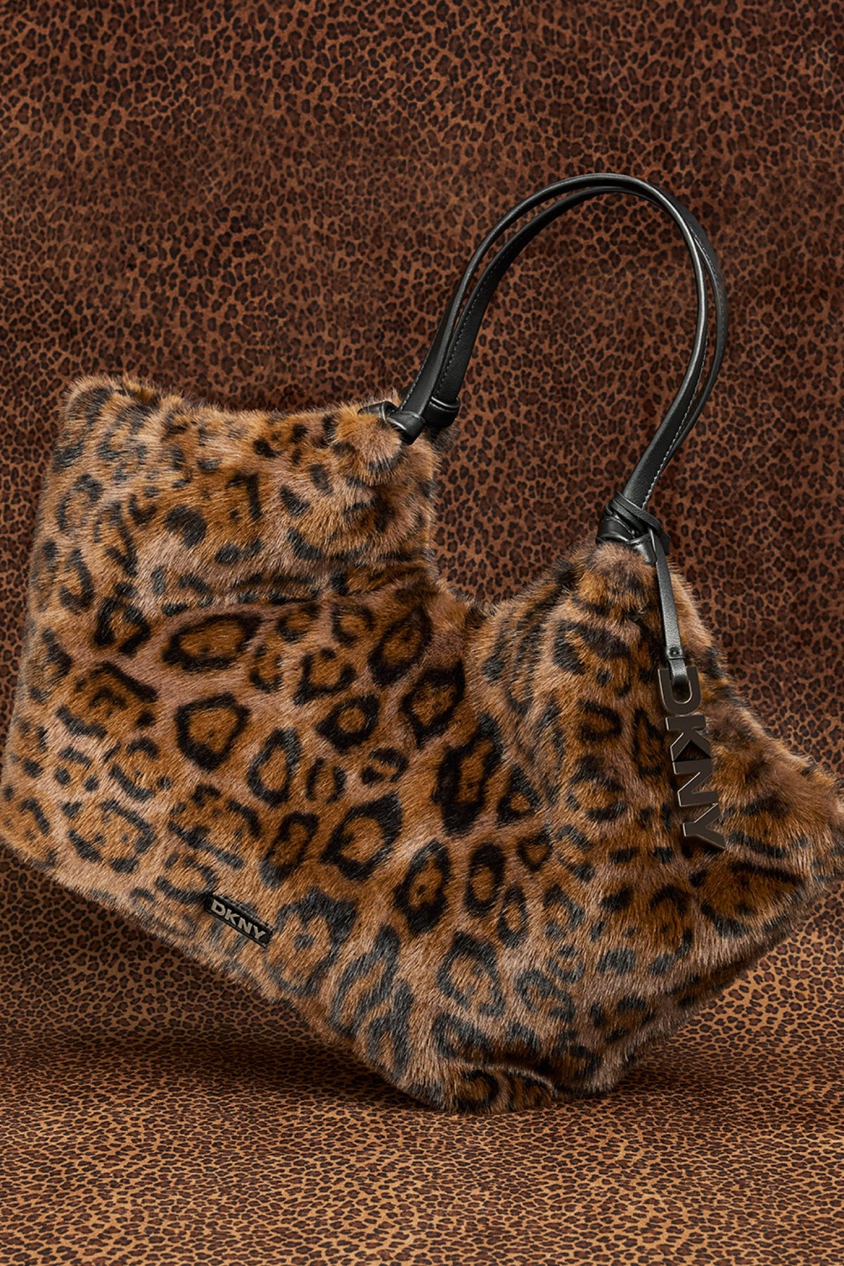 DKNY PAULA LARGE FAUX FUR TOTE