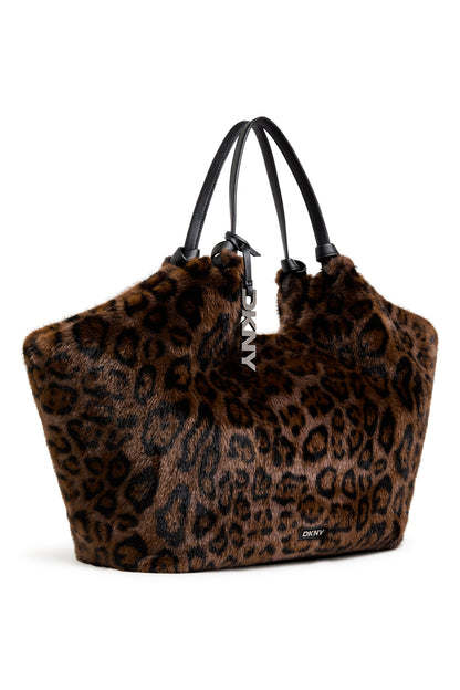 DKNY PAULA LARGE FAUX FUR TOTE