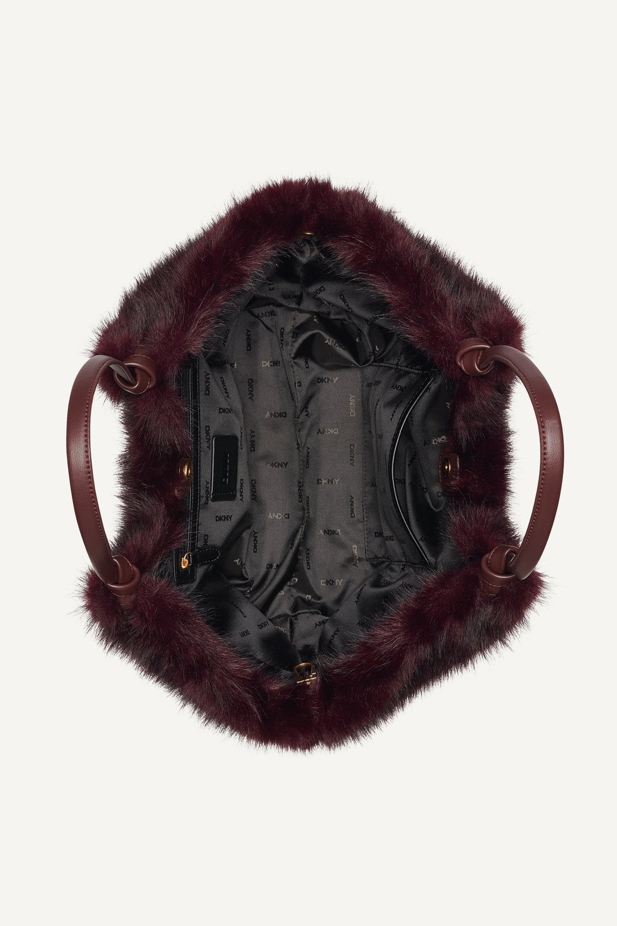 DKNY PAULA MEDIUM FAUX FUR TOTE