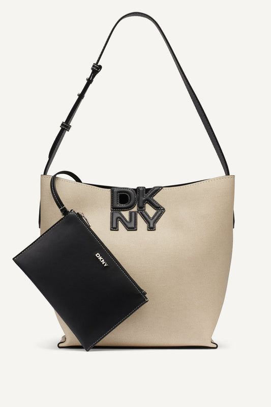 DKNY NICOLE LOGO BUCKET BAG