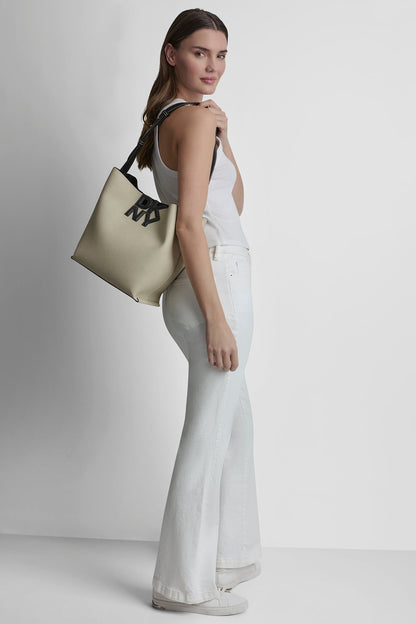 DKNY NICOLE LOGO BUCKET BAG