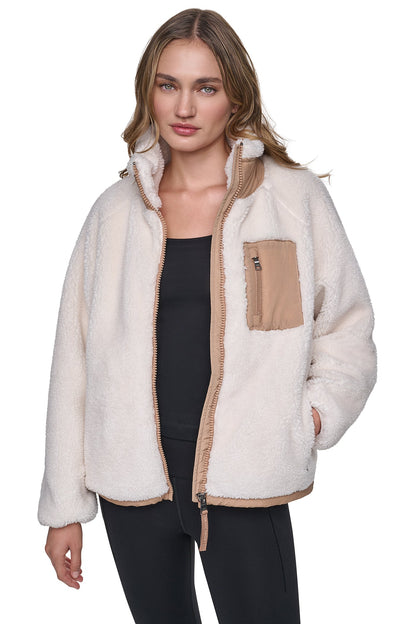 DKNY SHERPA FULL ZIP JACKET