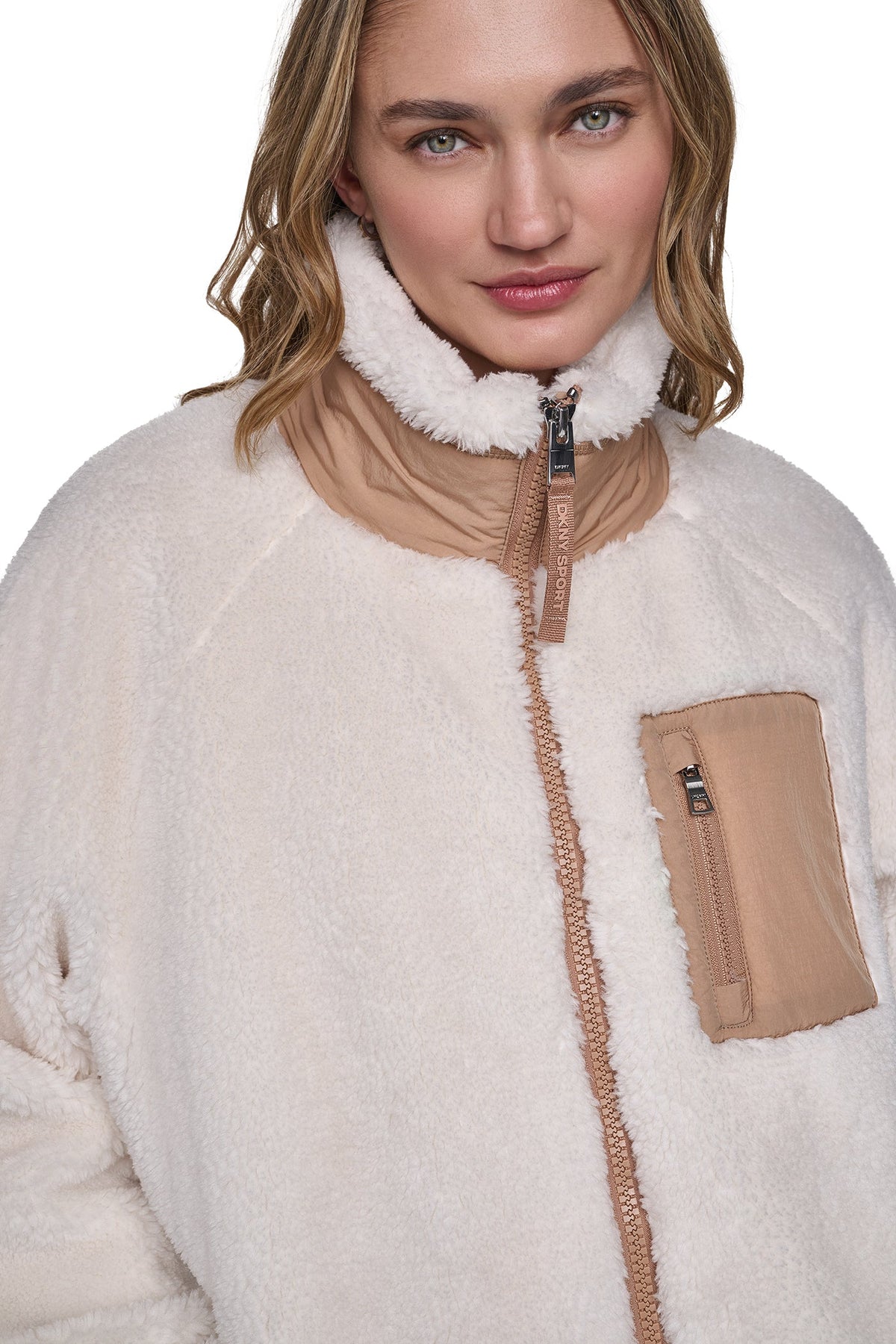 DKNY SHERPA FULL ZIP JACKET