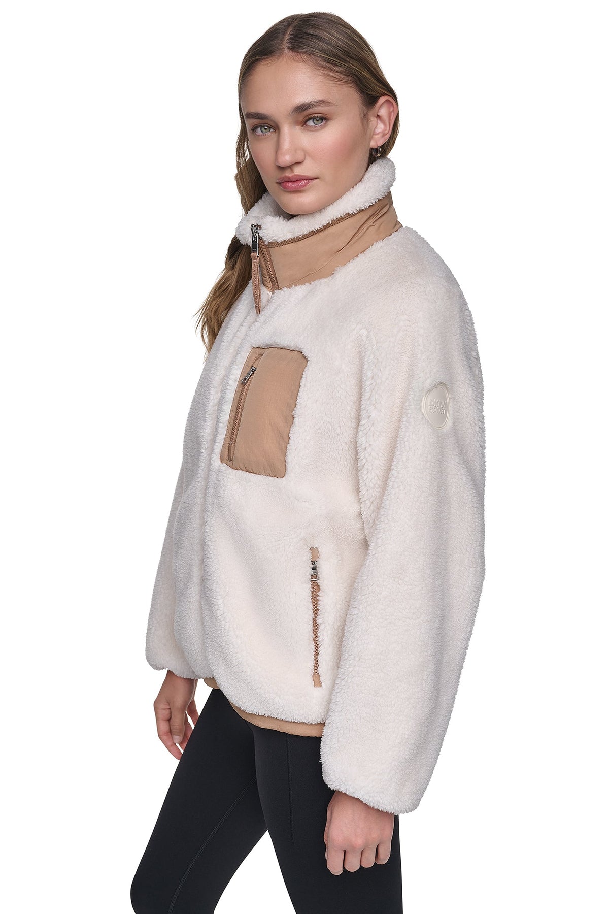 DKNY SHERPA FULL ZIP JACKET