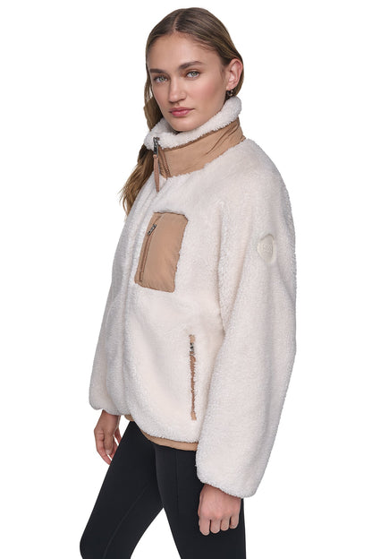 DKNY SHERPA FULL ZIP JACKET