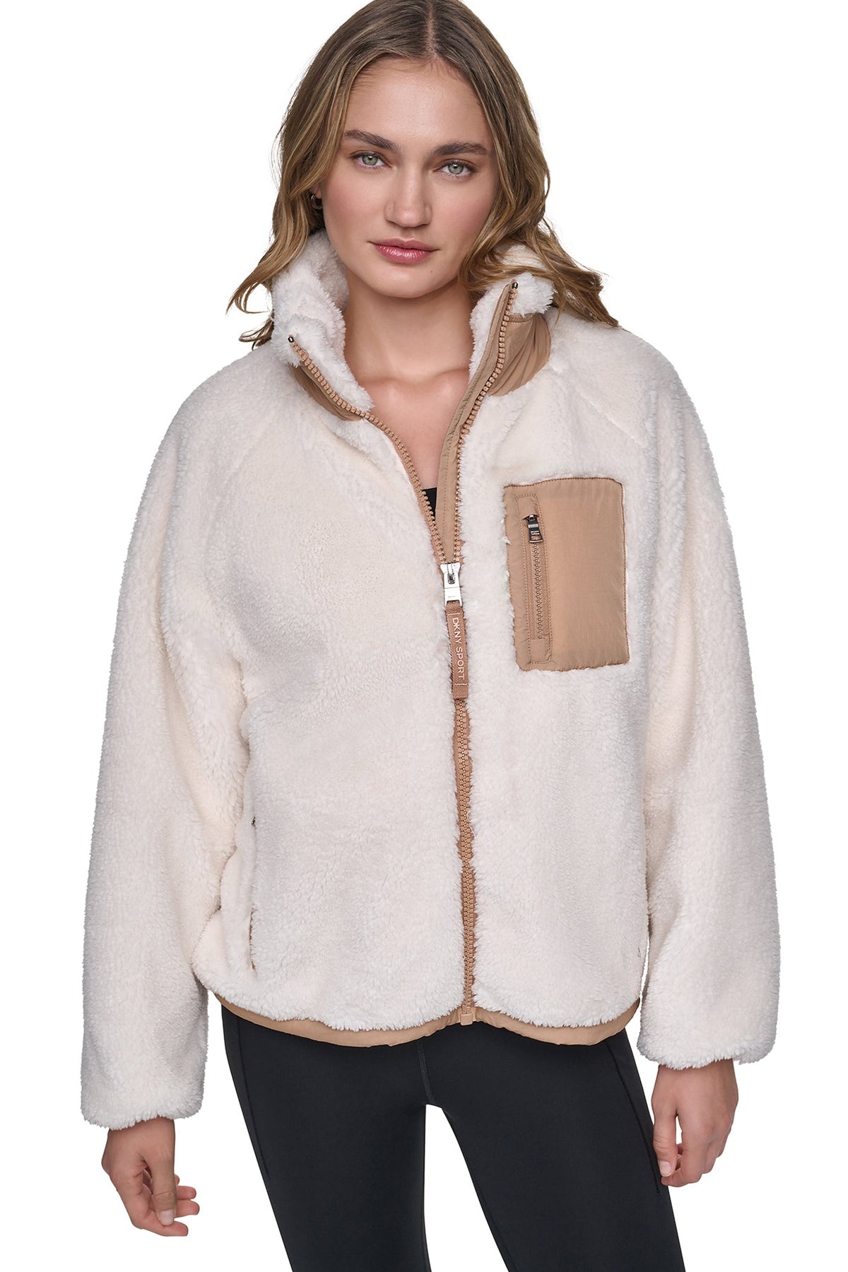 DKNY SHERPA FULL ZIP JACKET