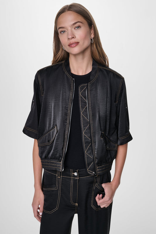 DKNY CONTRAST STITCH JACKET
