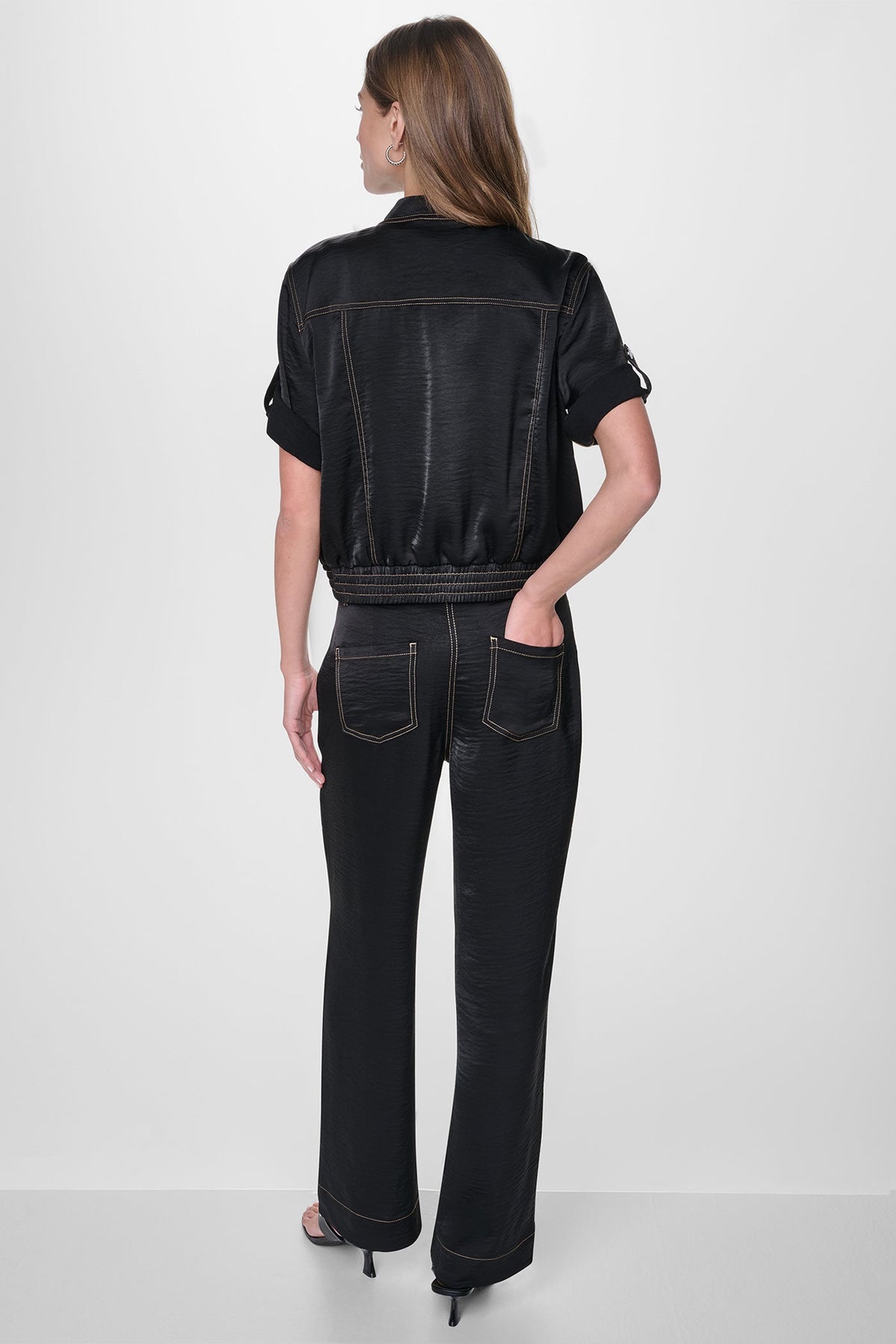 DKNY CONTRAST STITCH JACKET