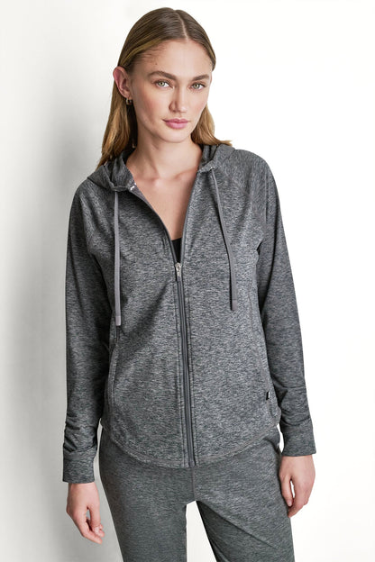 DKNY SPACEDYE FULL ZIP HOODIE