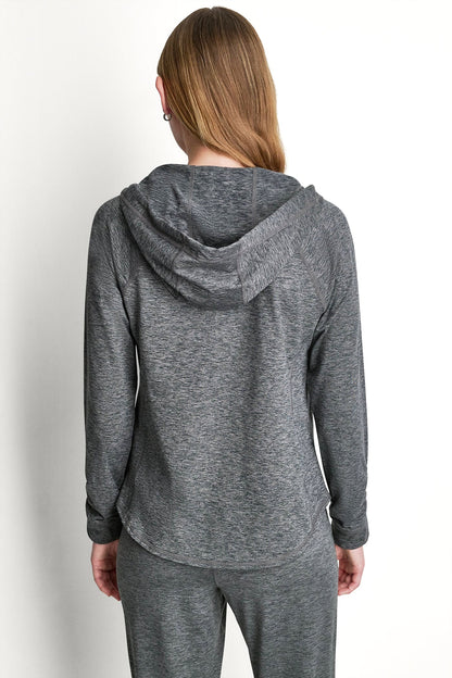 DKNY SPACEDYE FULL ZIP HOODIE