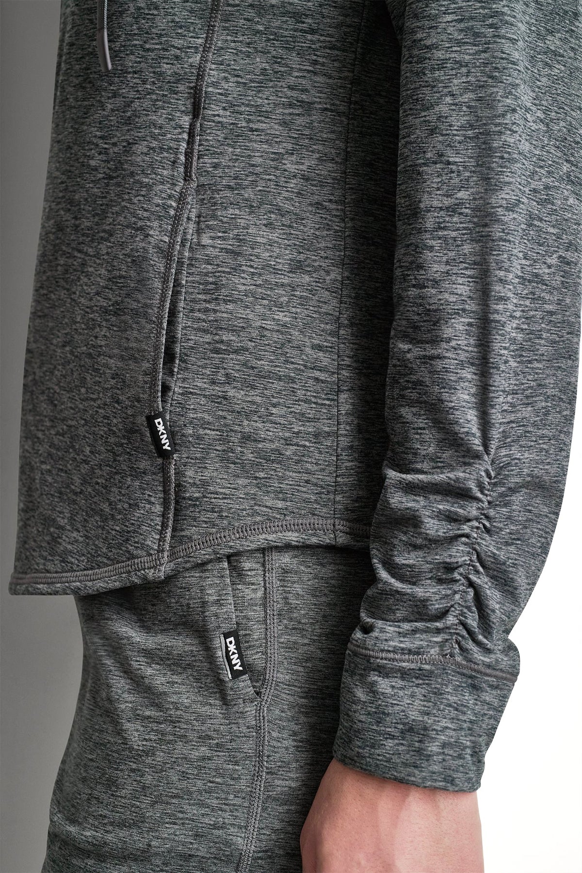 DKNY SPACEDYE FULL ZIP HOODIE