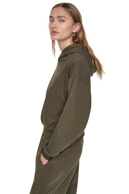DKNY RHINESTONE HOODIE