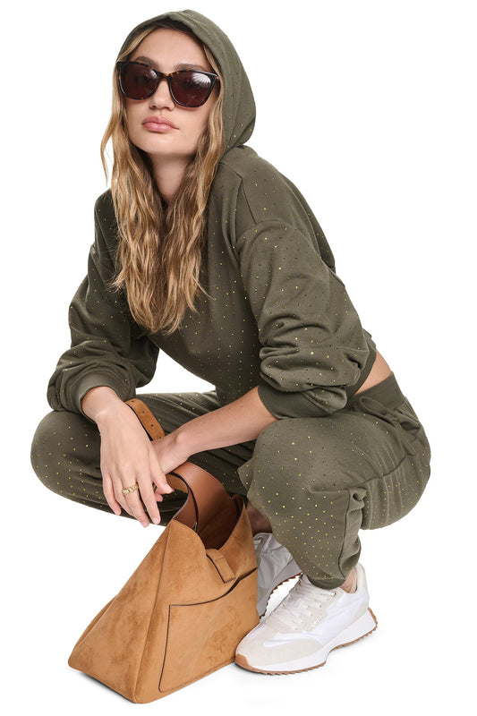 DKNY RHINESTONE HOODIE