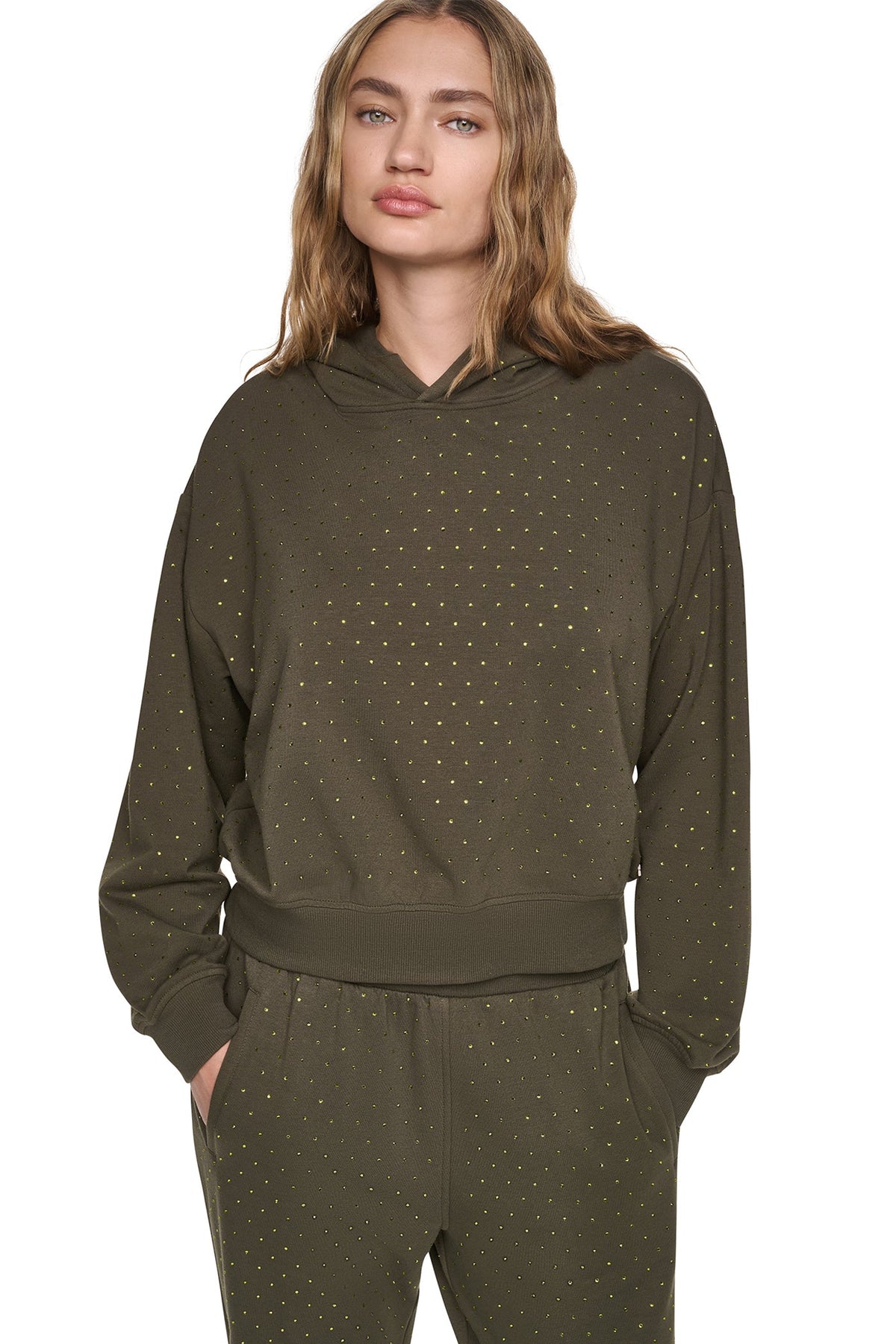 DKNY RHINESTONE HOODIE