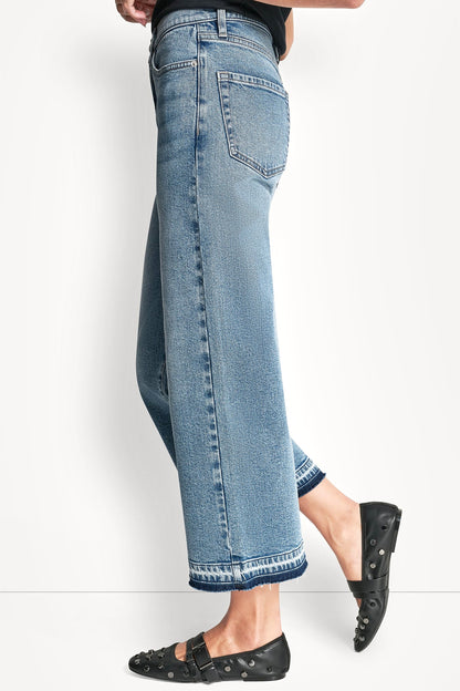 DKNY MID-RISE CROPPED WIDE LEG