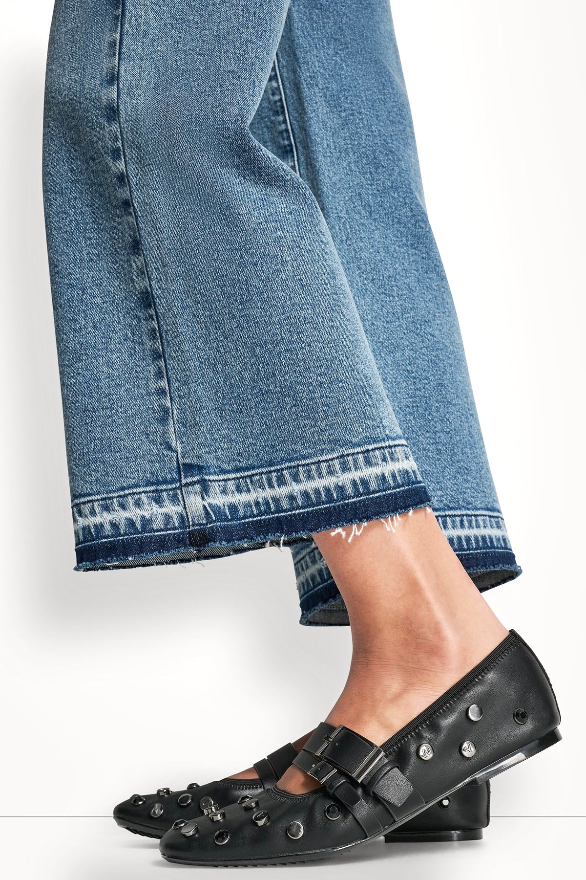 DKNY MID-RISE CROPPED WIDE LEG