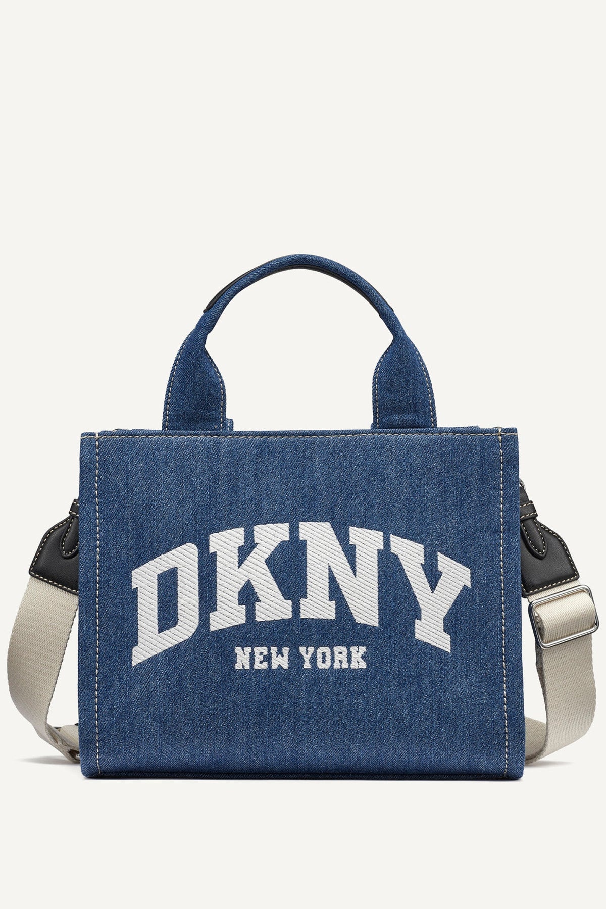 DKNY HADLEE SMALL DENIM LOGO TOTE