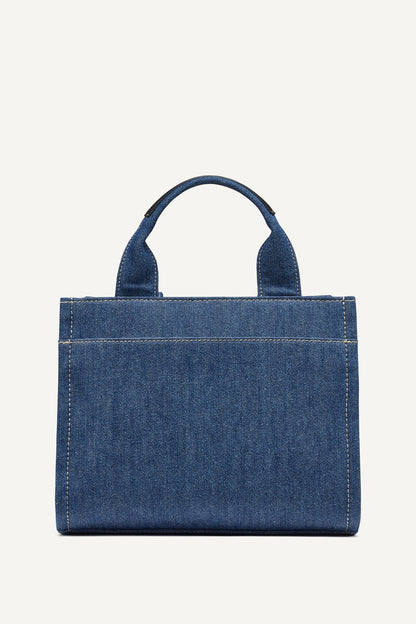 DKNY HADLEE SMALL DENIM LOGO TOTE