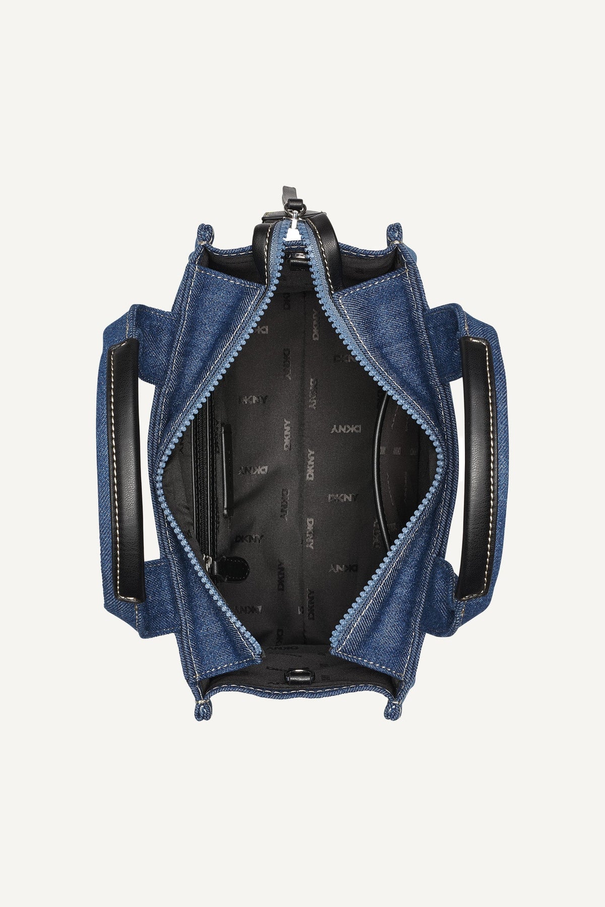 DKNY HADLEE SMALL DENIM LOGO TOTE