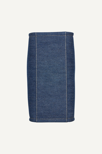 DKNY HADLEE SMALL DENIM LOGO TOTE