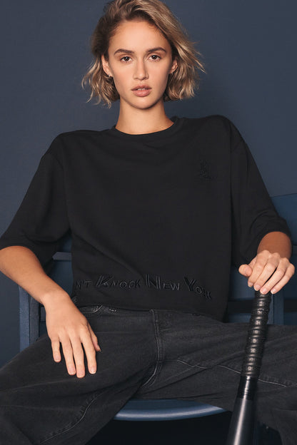 DKNY DKNY X YANKEES CROPPED TEE