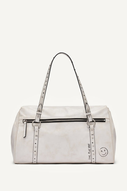 DKNY SKYE MEDIUM GRAFFITI SATCHEL