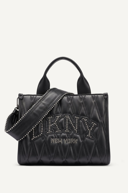 DKNY HADLEE SMALL QUILTED LOGO TOTE